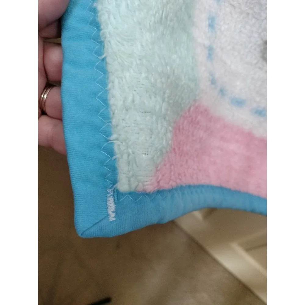 Vintage Disney Winnie The Pooh Piglet Soft Plush Baby Blanket Nursery 30x45